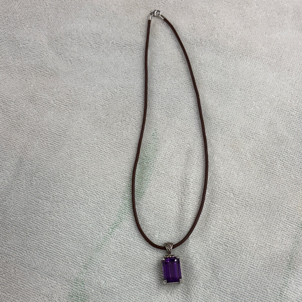 Elegant Amethyst Purple Pendant Necklace